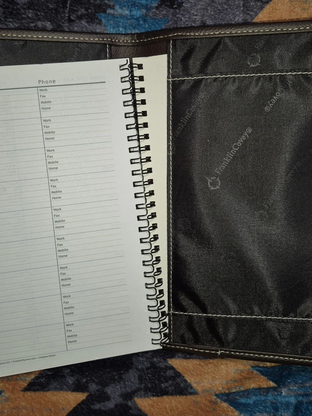 🔥New! Franklin Covey Chocolate Synthetic Leather Organizer Planner Classic